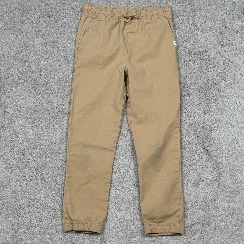 Tommy Bahama Boys Khaki Tan Elastic Waist Jogger Pants Size M 7/8